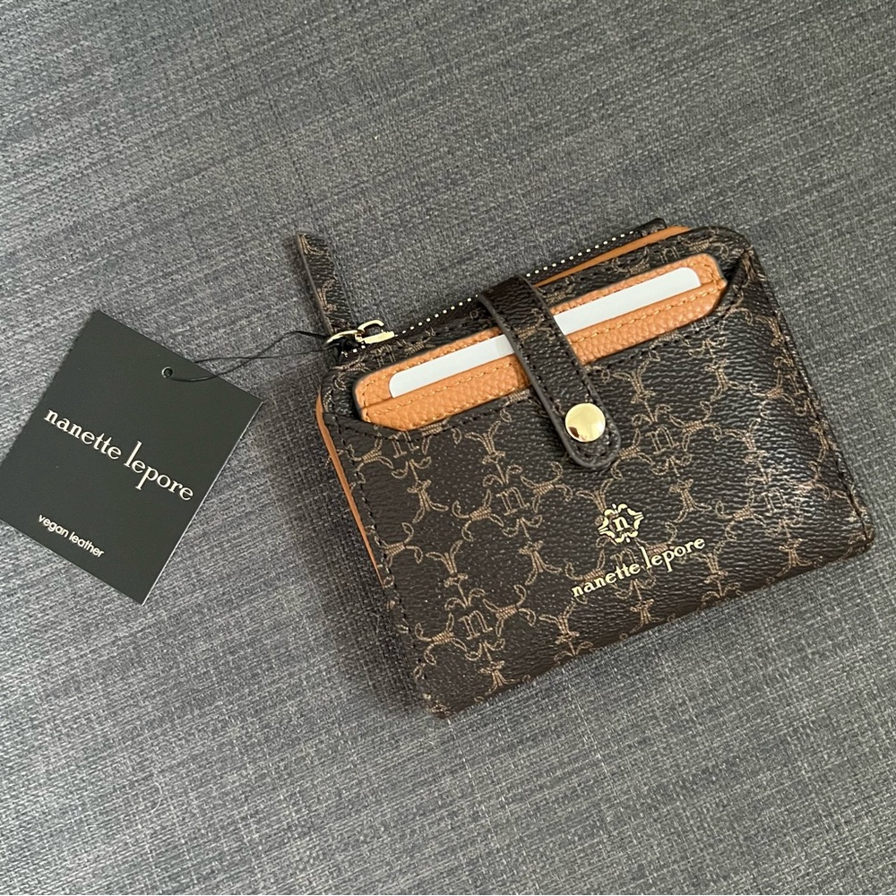 NWT NANETTE LEPORE SMALL LOGO BIFOLD WALLET ORGANIZER & CARD CASE CARDHOLDER - Picture 10 of 14
